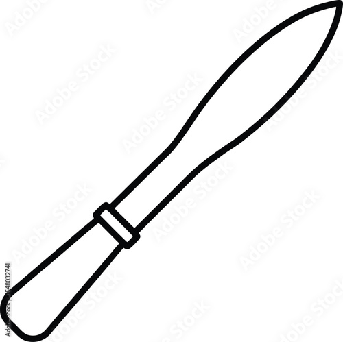 chisel icon line art vector illustration on transparent background