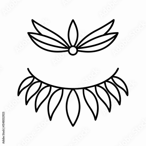 decorative browband with tassels for bridle or parade outfit