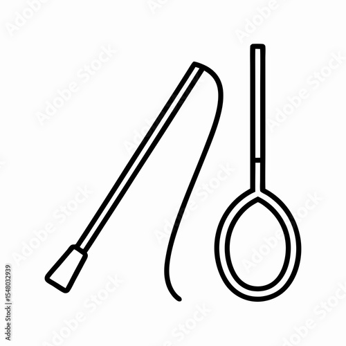 riding crop and whip with loop for horse training or equestrian sport