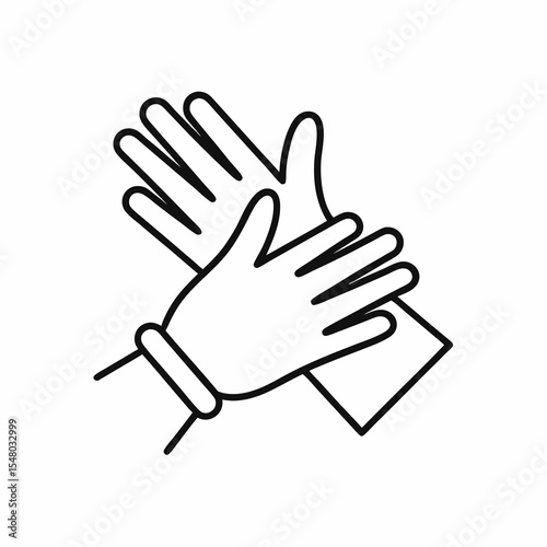white gloves holding riding reins for horse sport or equestrian outfit