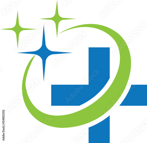 Medical logo sign, template vector icon illustration design 
