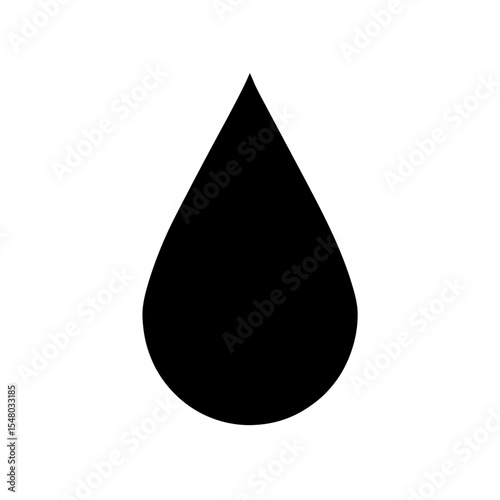 Water Drop Icon Vector with Flat and Clean Isolated Style