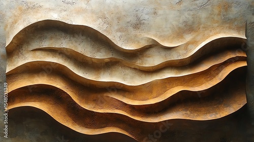Abstract Flowing Waves Textured Wall Art