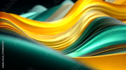 Colorful Abstract Waves with Dynamic Flowing Patterns