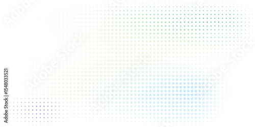 Colorful star pattern gradually changing from green to blue, forming an abstract gradient background for diverse design projects.