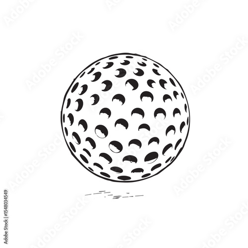 Golf ball isolated on white background