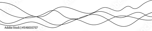 Thin curved wavy lines