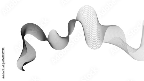 Abstract backdrop with grey wave gradient lines