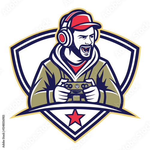 Excited gamer holding a controller (1)
