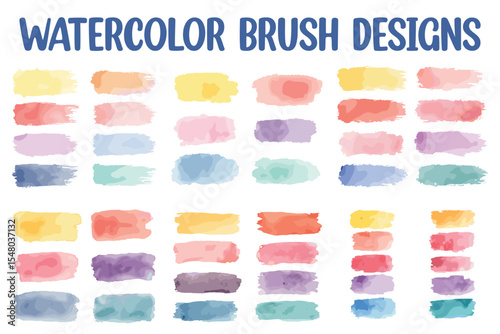 watercolor brush design bundle