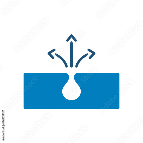Blackhead remover icon vector design in trendy style