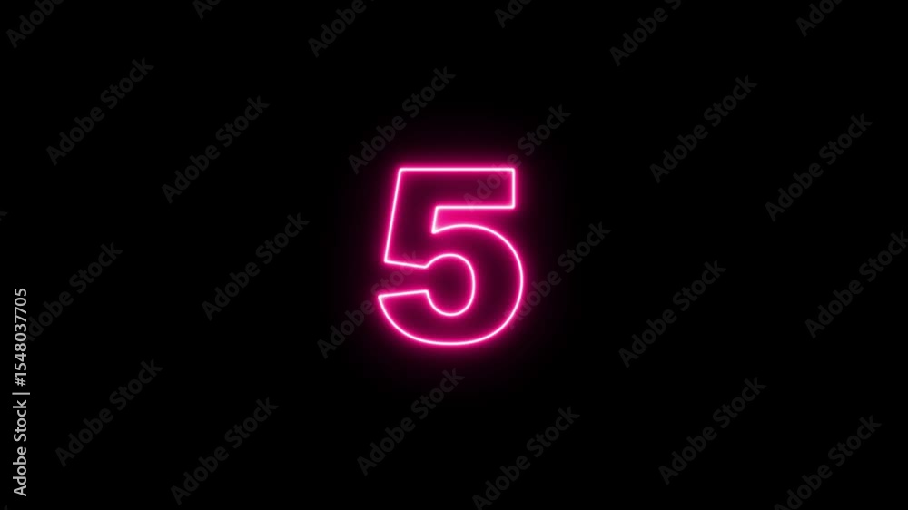 digital come down 10-0 numbers. digital come down. Neon bright glowing countdown timer animation. top ten countdown, neon light numbers from 10 to 0, laser ray appears on black background.