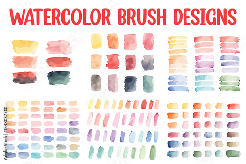 watercolor brush design bundle