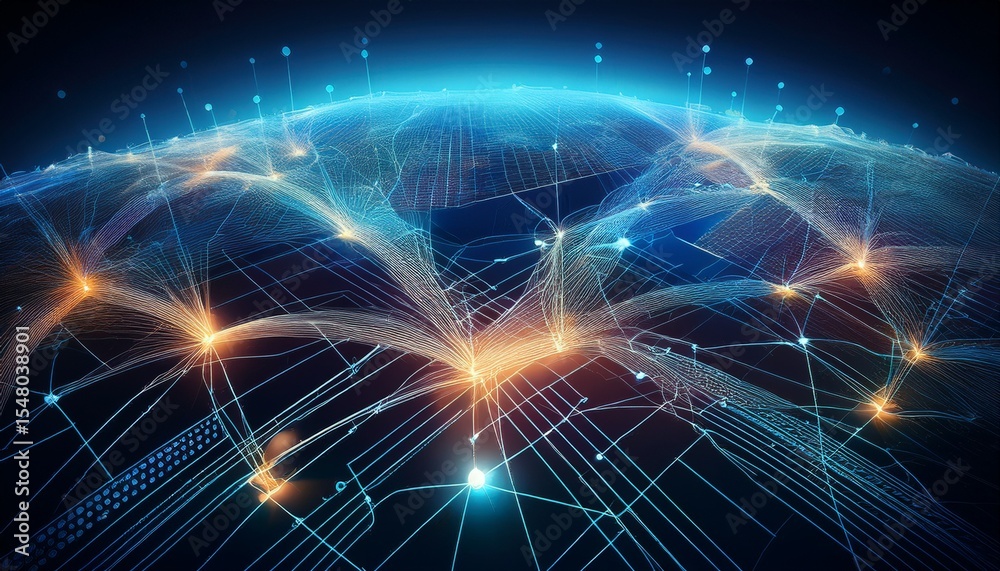 Obraz premium global airline network and connectivity