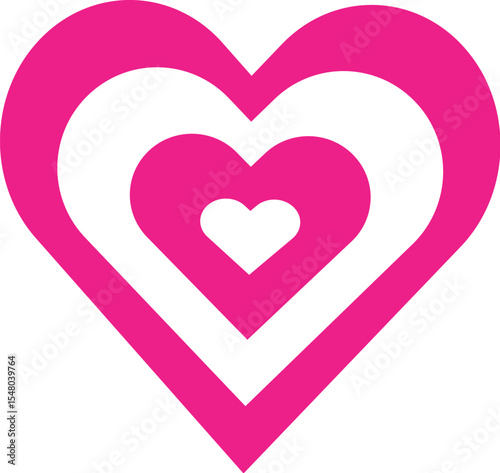 pink heart icon template