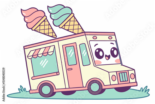 Kawaii breakfast food illustrations winking eggs and more
