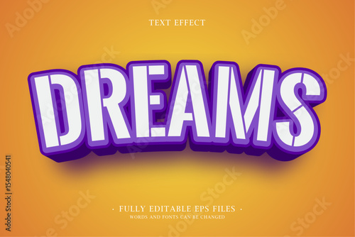 3D Cartoon Dreams Text Effect