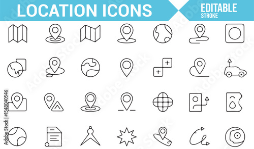 Location Markers and Map Icons for Geographical Navigation