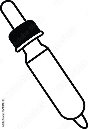 face serum icon line art vector illustration on transparent background