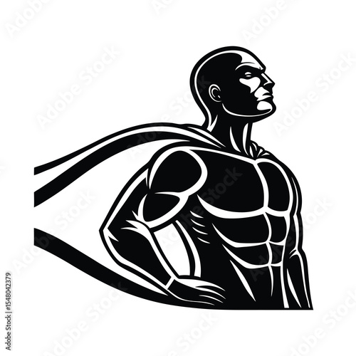 Powerful Superhero Silhouette