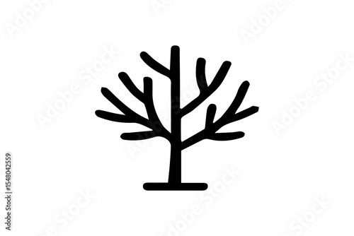 The tree has no foliage, symbolizing the autumn or winter season when trees typically shed their leaves.