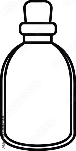 foundation bottle icon line art vector illustration on transparent background