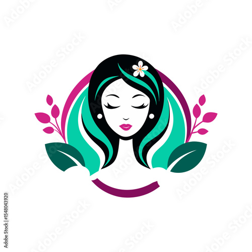 beauty spa logo vector art illustration creative