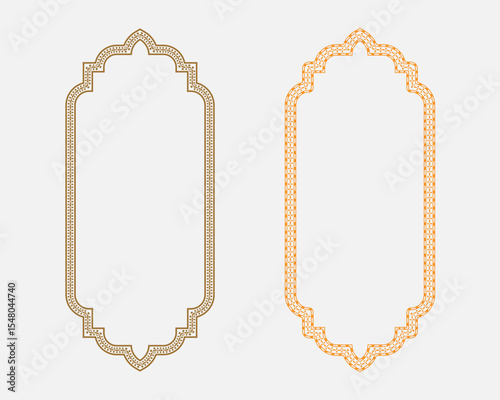 Floral plant frame border collection clean and elegant design for text space, invitations, and posters