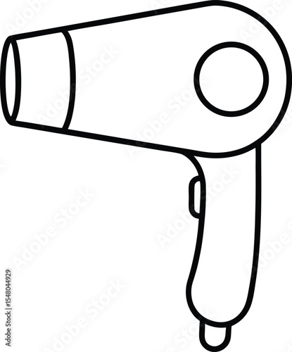 hairdryer icon line art vector illustration on transparent background
