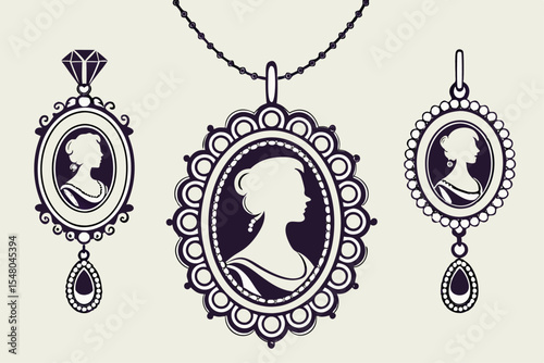 --vector-set-set-of-gothic-jewelry--cameos--and-ch