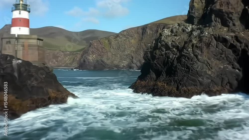 lighthouse on the rocks