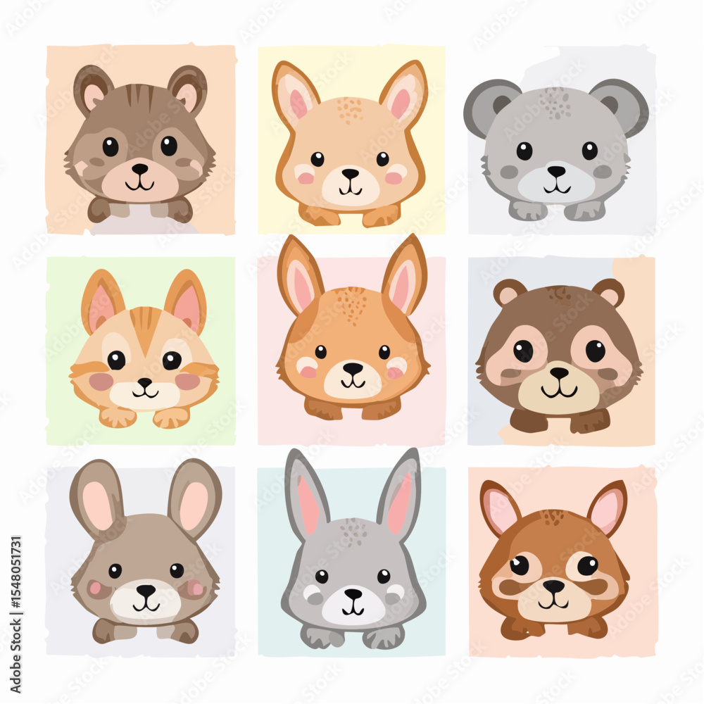 Fototapeta premium Animal Faces
