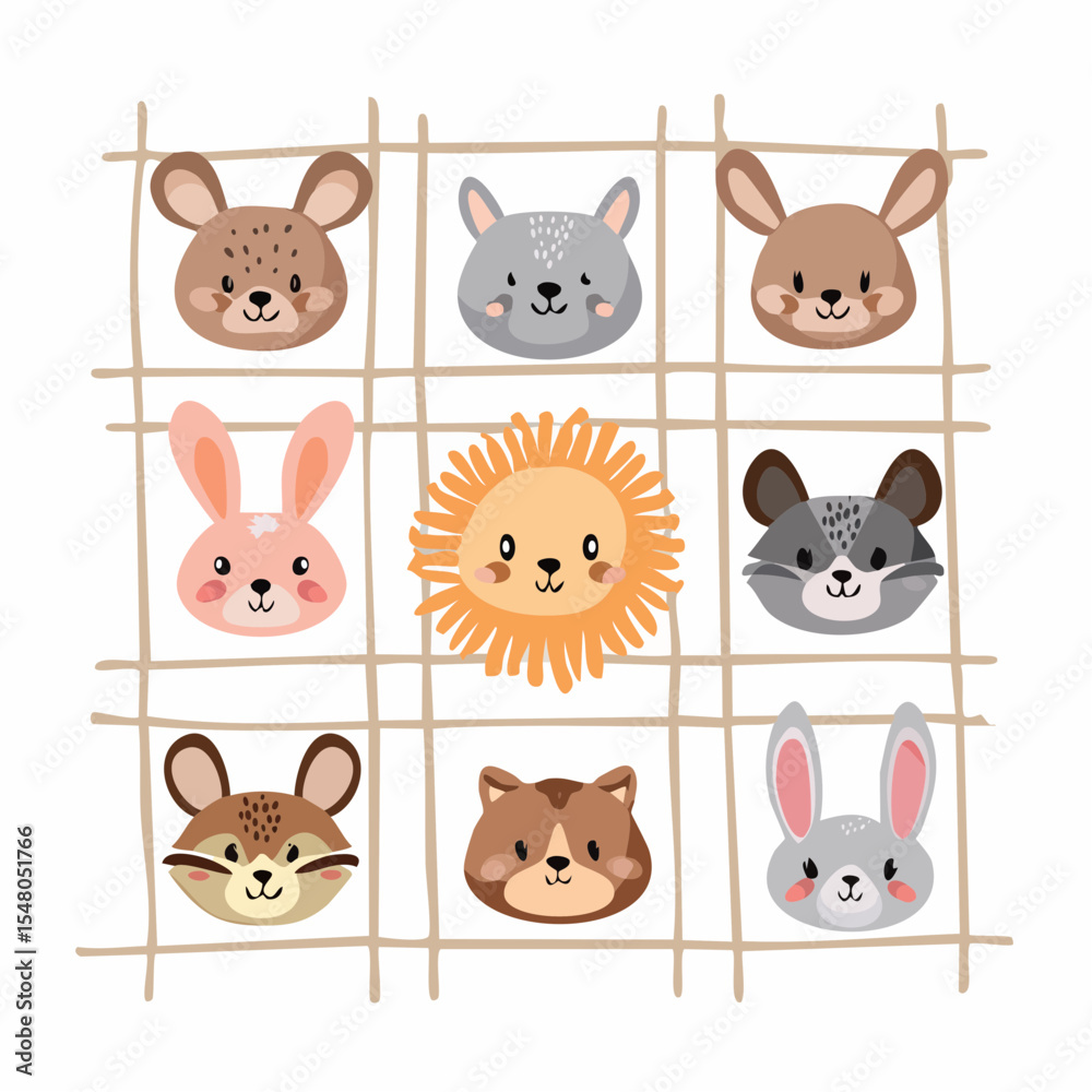 Fototapeta premium Animal Faces