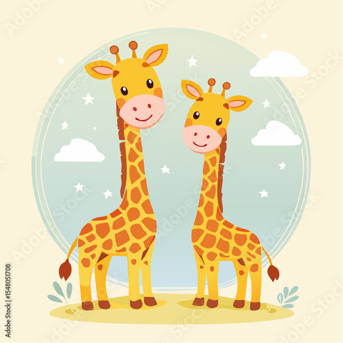   Giraffe Twins