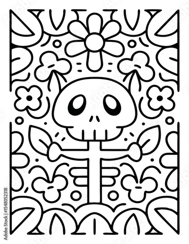 vector illustration of a coloring page