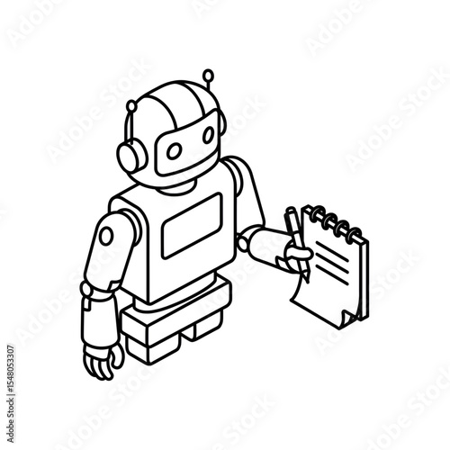 robot holding paper