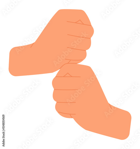 Two hands are bumping fists, symbolizing teamwork, partnership, and mutual respect in a collaborative environment, suitable for conveying concepts of agreement, unity, and shared success