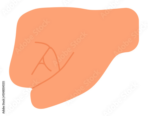 Clenched fist expressing power, determination, and resilience, conveying a message of strength and resolve in a minimalist and impactful visual statement