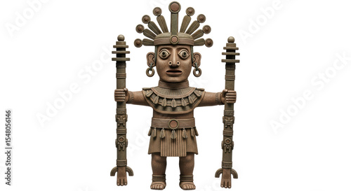 Isolated Toltec Statue