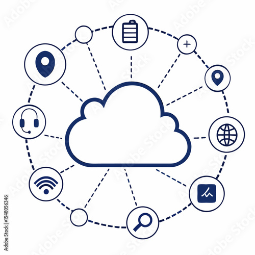 Cloud computing network global connectivity data sharing