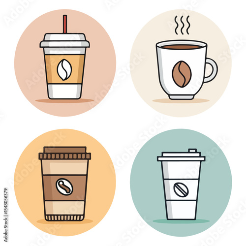 Coffee Cups and Drinks A Collection of Vector Illustrations in 129.eps Format
