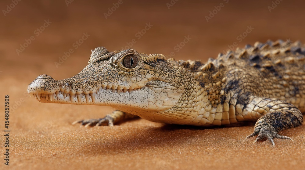Fototapeta premium Baby crocodile close up