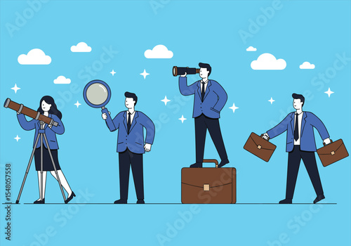 Businessman or businesswoman with a briefcase, symbolizing success and teamwork in an office setting