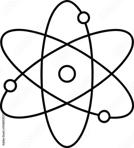 physics equations icon line art vector illustration on transparent background