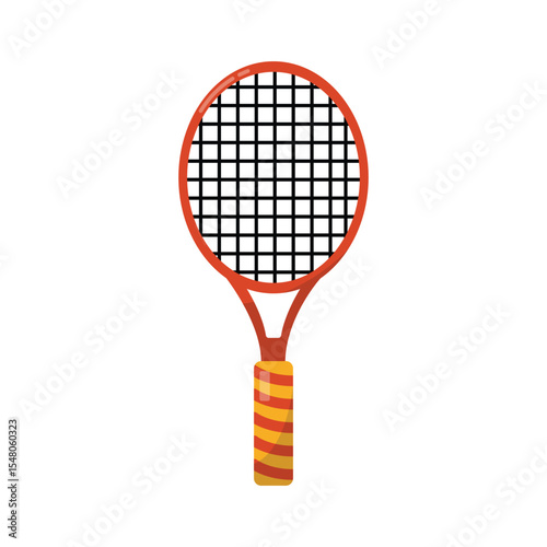 Tennis Racket Vector Illustration Sport and Court Game