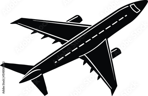 Airplane Vector Art, Airplane silhouette Vector