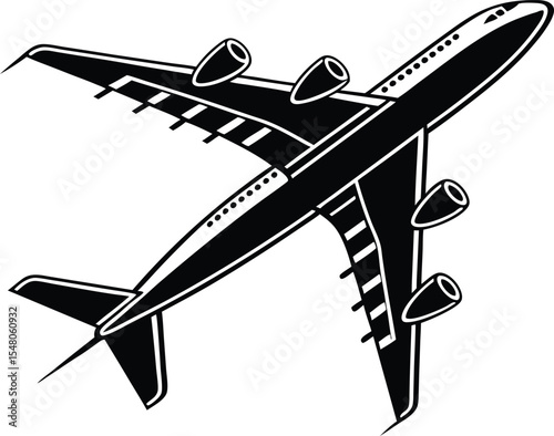 Airplane Vector Art, Airplane silhouette Vector