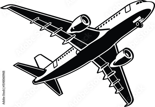 Airplane Vector Art, Airplane silhouette Vector