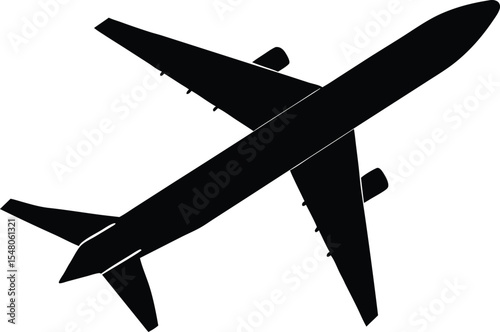 Airplane Vector Art, Airplane silhouette Vector