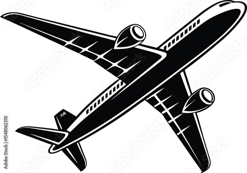 Airplane Vector Art, Airplane silhouette Vector